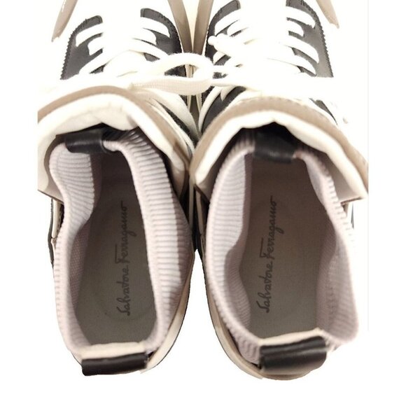 Salvatore Ferragamo Marvelous Borg Leather Sock Sneakers 8 M 41 Men’s New - Picture 5 of 15